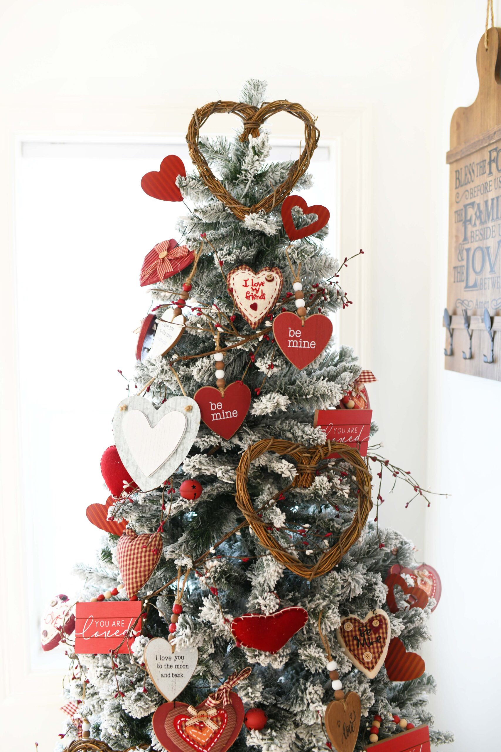 Valentine's Day lovers transform their Christmas trees for the