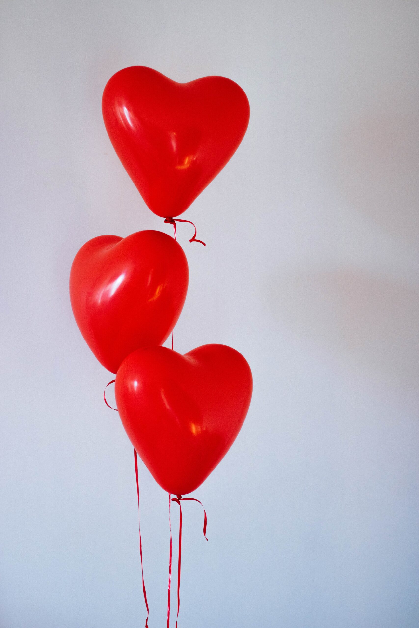 red heart balloons