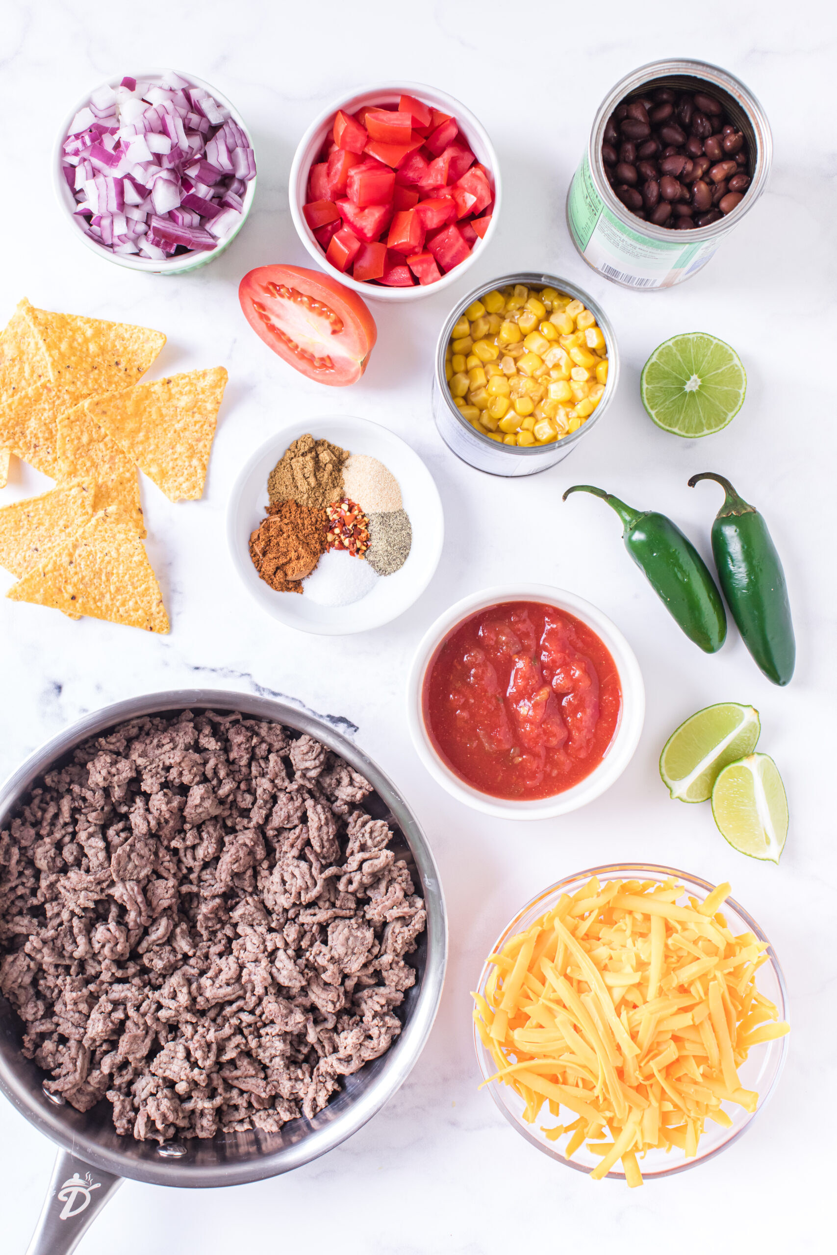 ingredients to make baked nachos