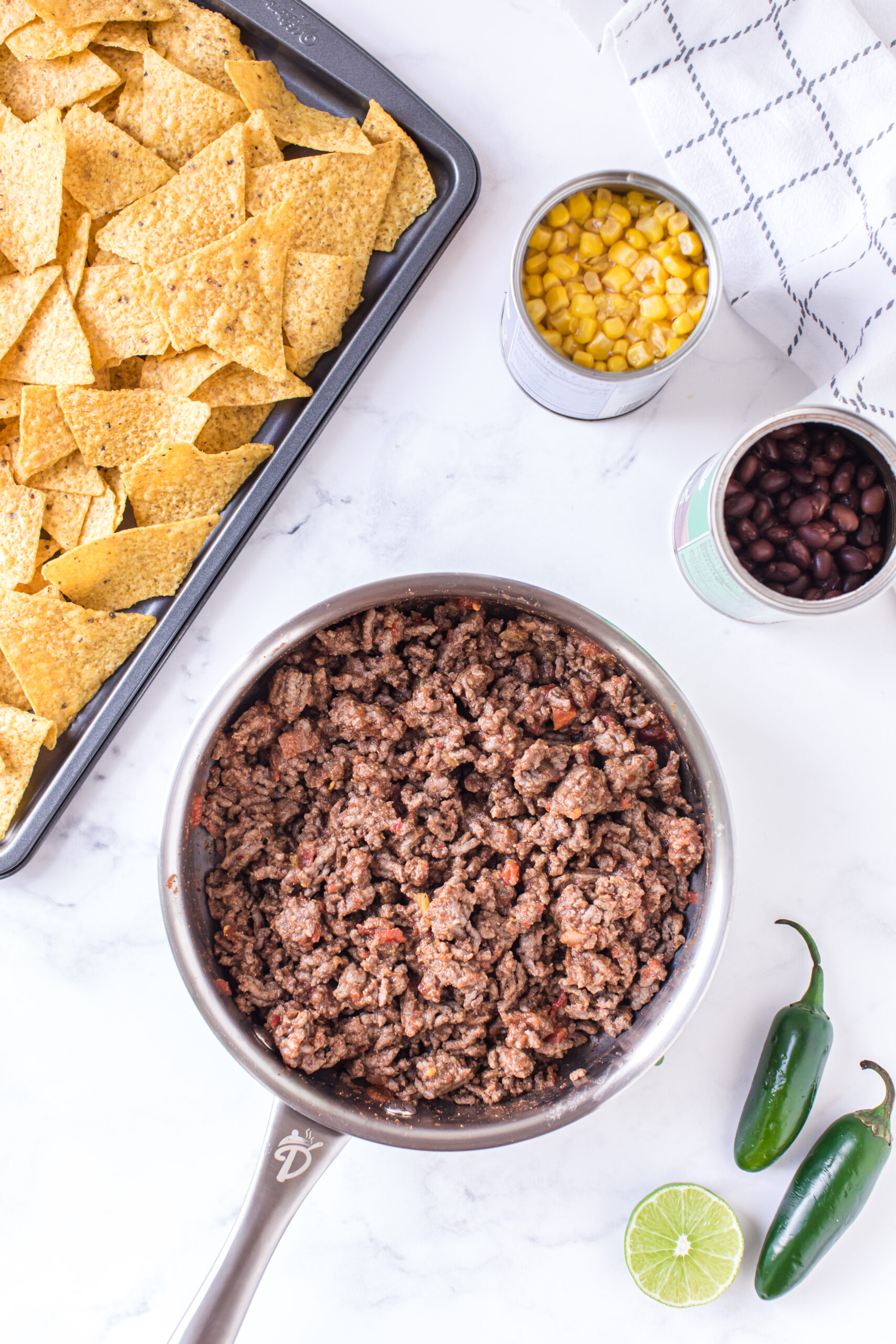 bowl of ground beef ready to be added to nachos