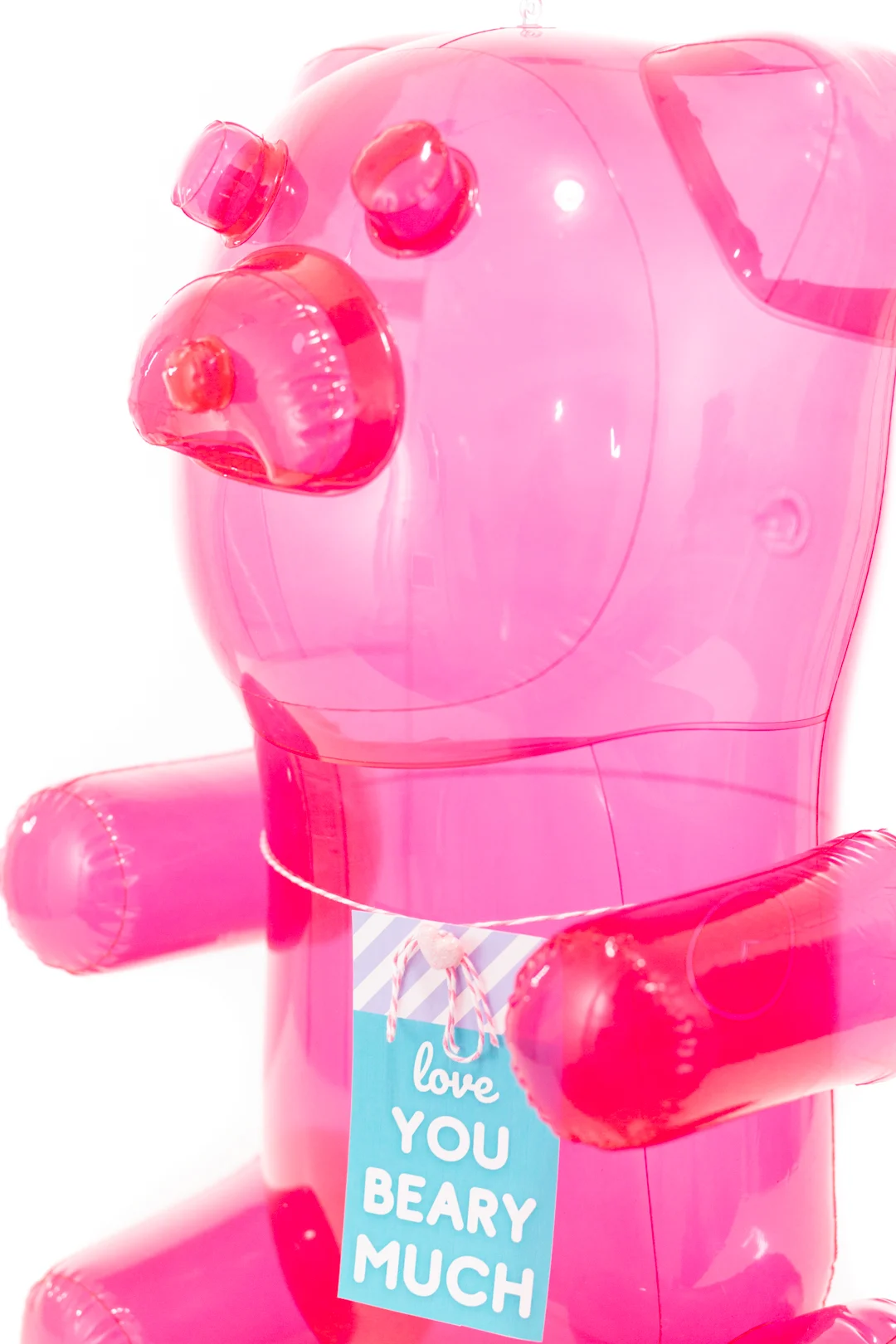 huge inflatable pink gummy bear