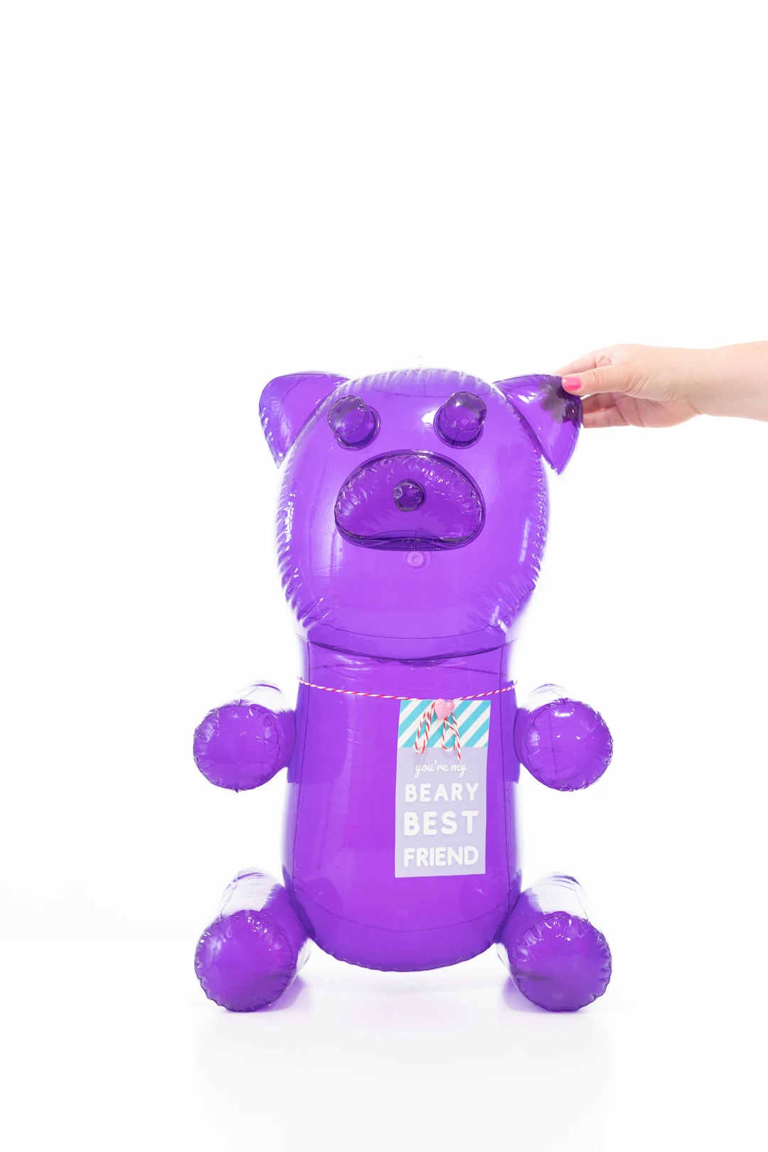 huge purple blow up gummy bear novelty