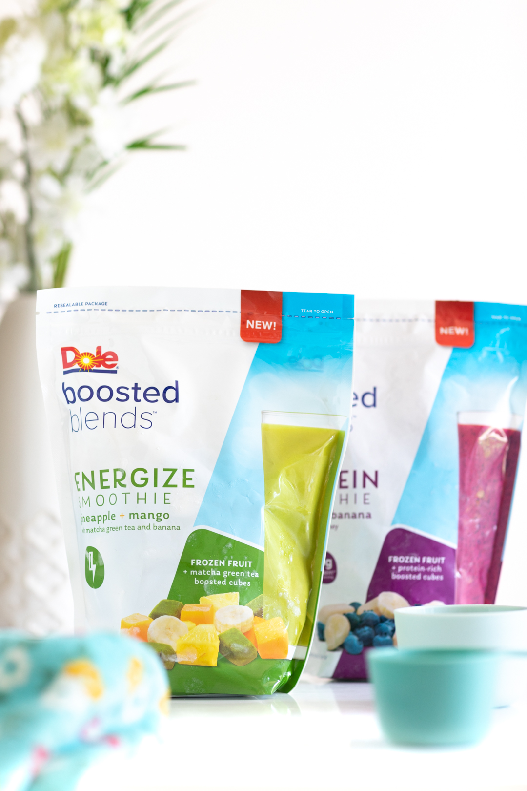 Dole Boosted Blends - Energize variety with addition of matcha green tea.