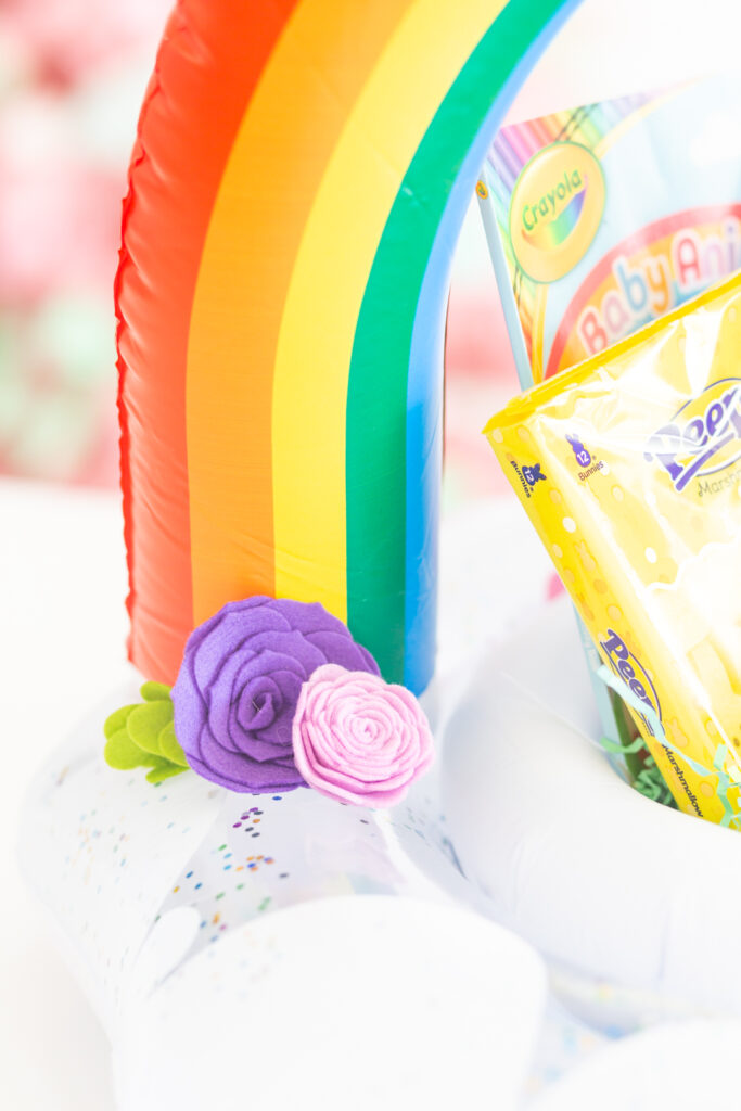 Rainbow Pool Float Easter Basket