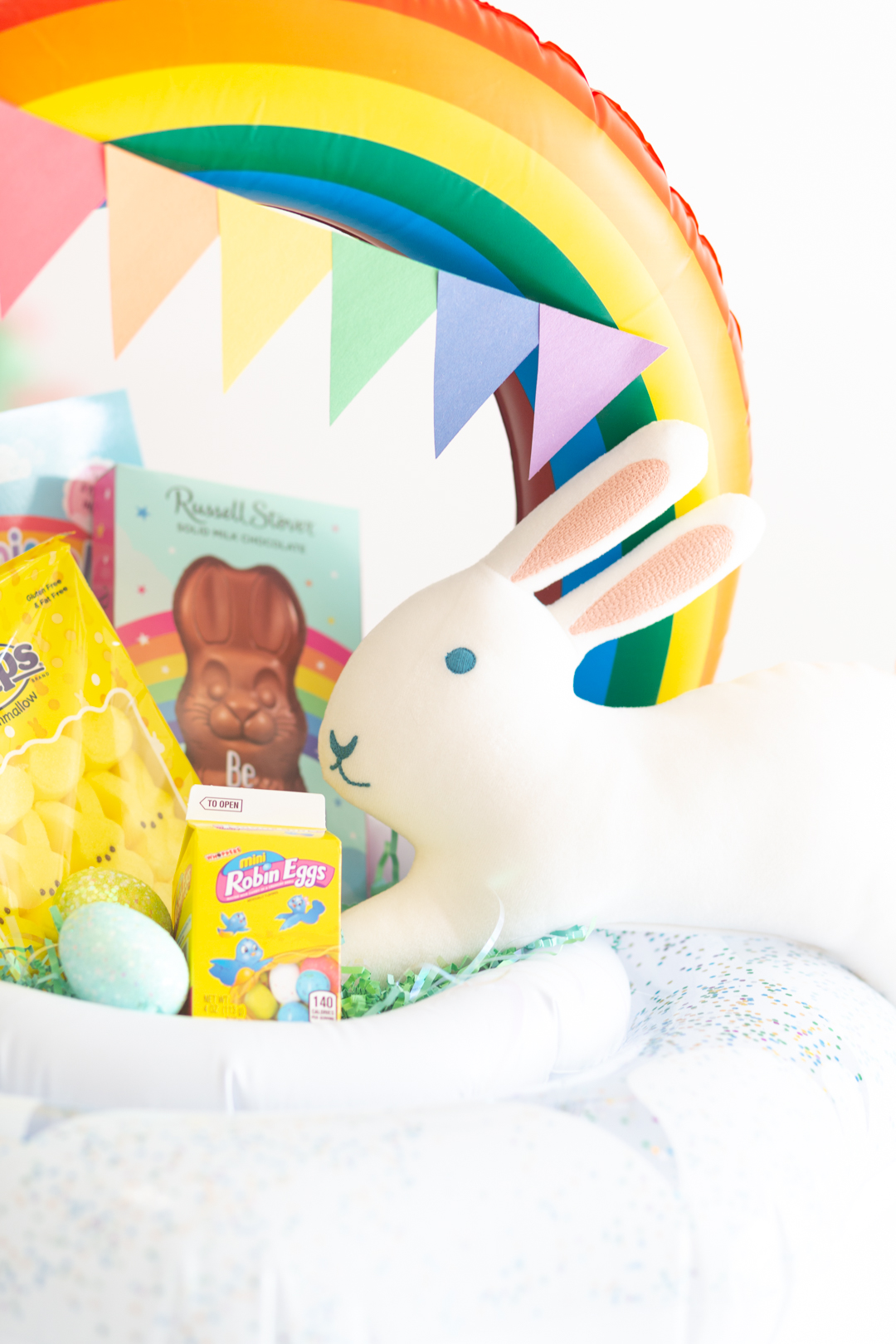 Stuffed Easter Bunny Pillow used as an Easter Basket Filler.