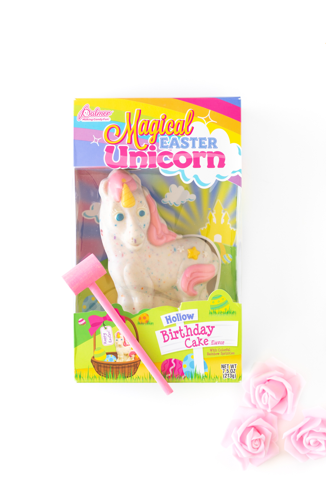 Palmer Magical Easter Unicorn in box with mini mallet for an Easter Gift