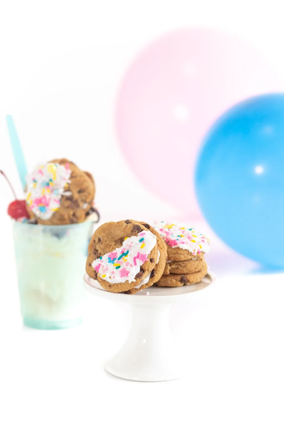 pinata cookies with sprinkles inside that are perfect for eating with ice cream sundaes