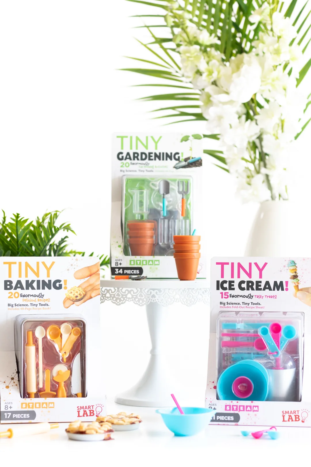 Tiny Gardening Kit, Tiny Baking Kit, Tiny Ice Cream Kit packages