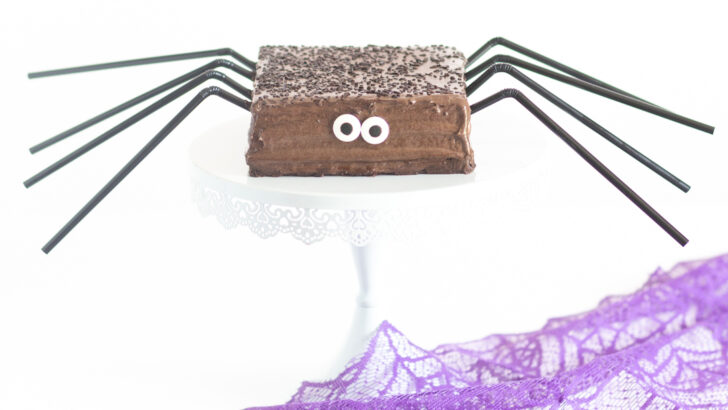 Halloween Spider Cake in 10 Minutes