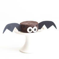 ding dong bat snack cake with big candy eyes and bat wings