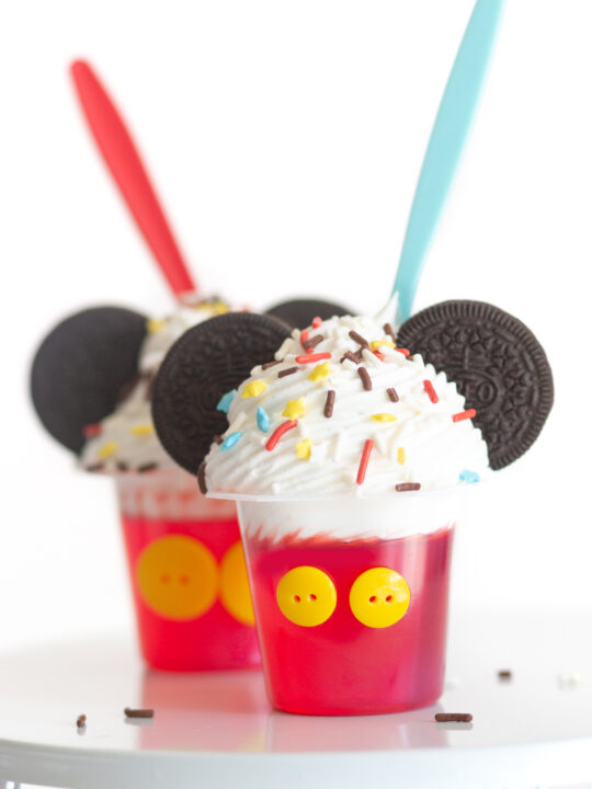 Mickey Mouse Gelatin Cups Dessert | Cutefetti