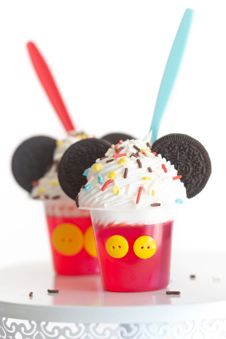 Mickey Mouse Gelatin Cups Dessert