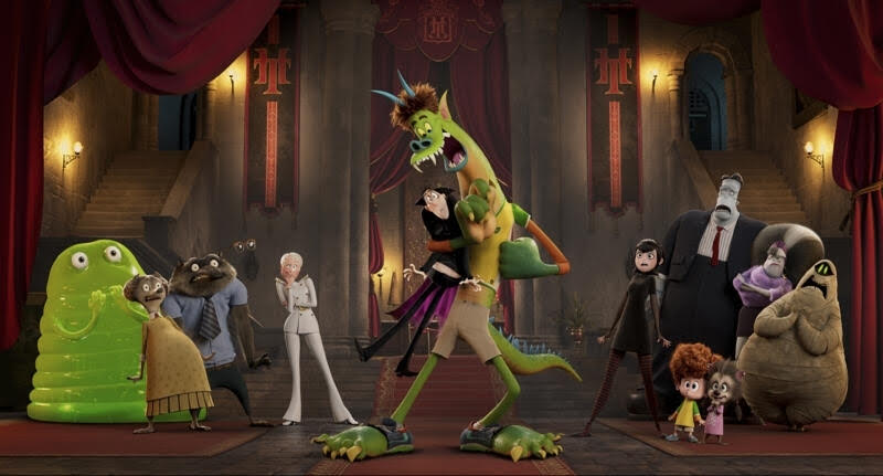 hotel transylvania: transormania promotional art image with johnny as a monster. 