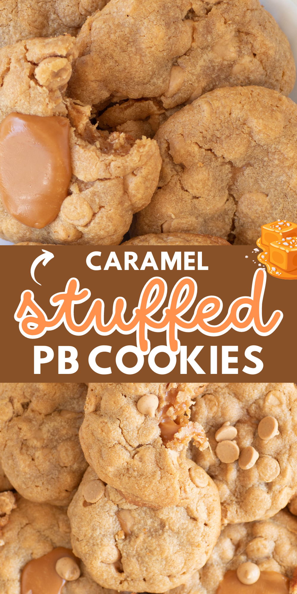 caramel stuffed peanut butter cookies