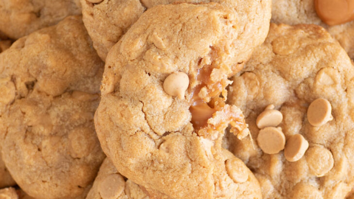 These Surprising Caramel Stuffed Peanut Butter Cookies Are Life