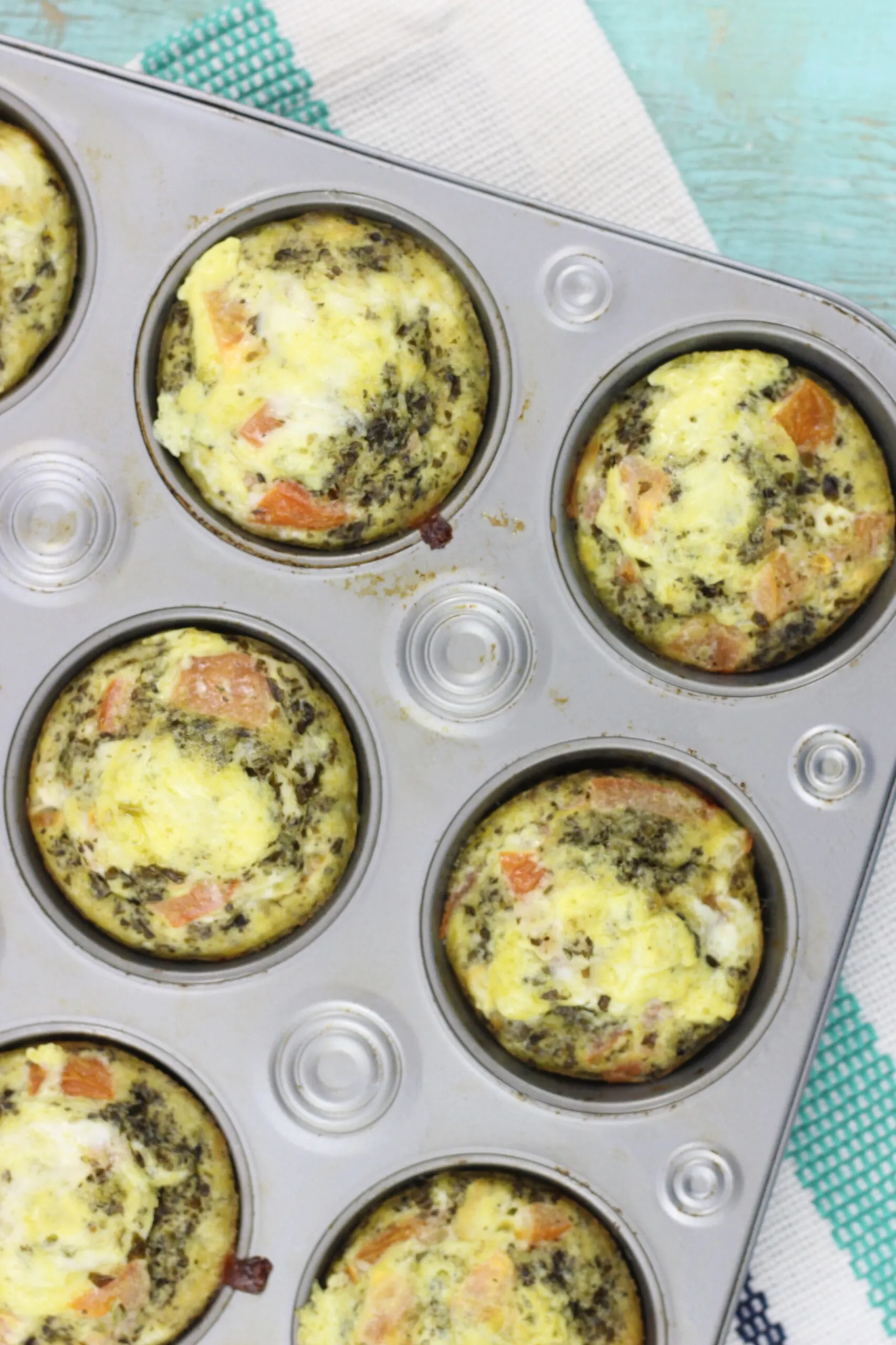 Muffin-Tin Omelets with Feta & Peppers