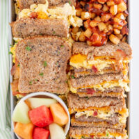 cropped in image of breakfast sliders for featured image