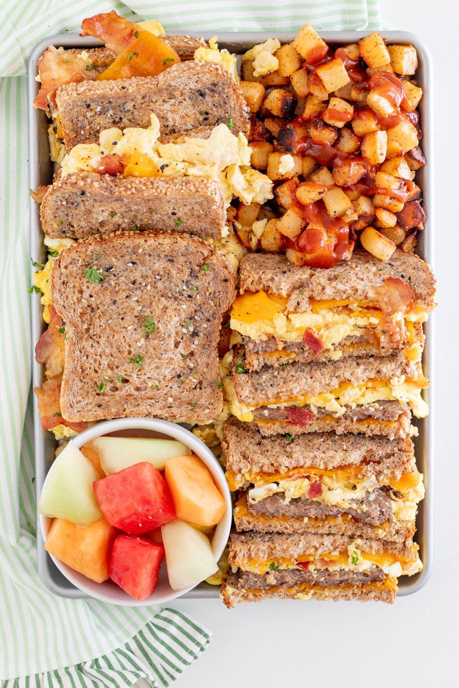 cropped in image of breakfast sliders for featured image