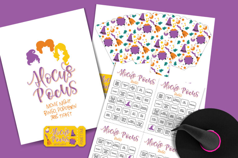 Hocus Pocus Movie Night Printables