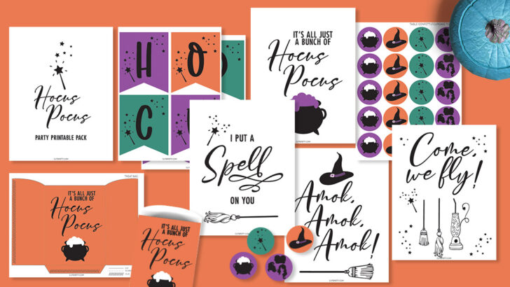 Printable Hocus Pocus Party Supply Pack