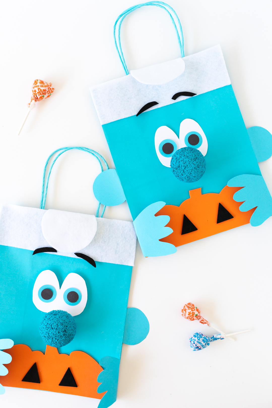 do it yourself smurf halloween bags for trick or treating