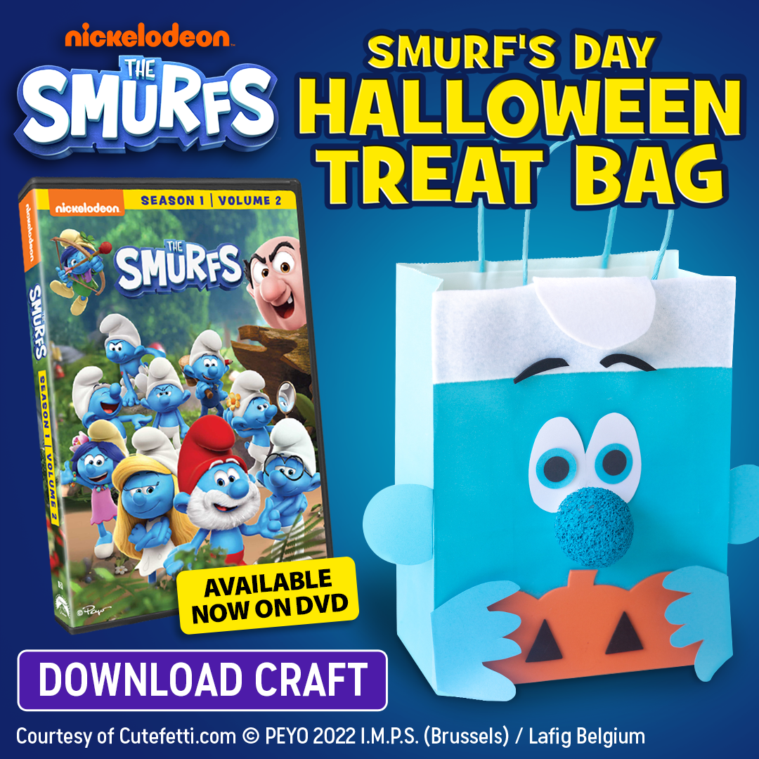 DIY Smurf Halloween Treat Bag