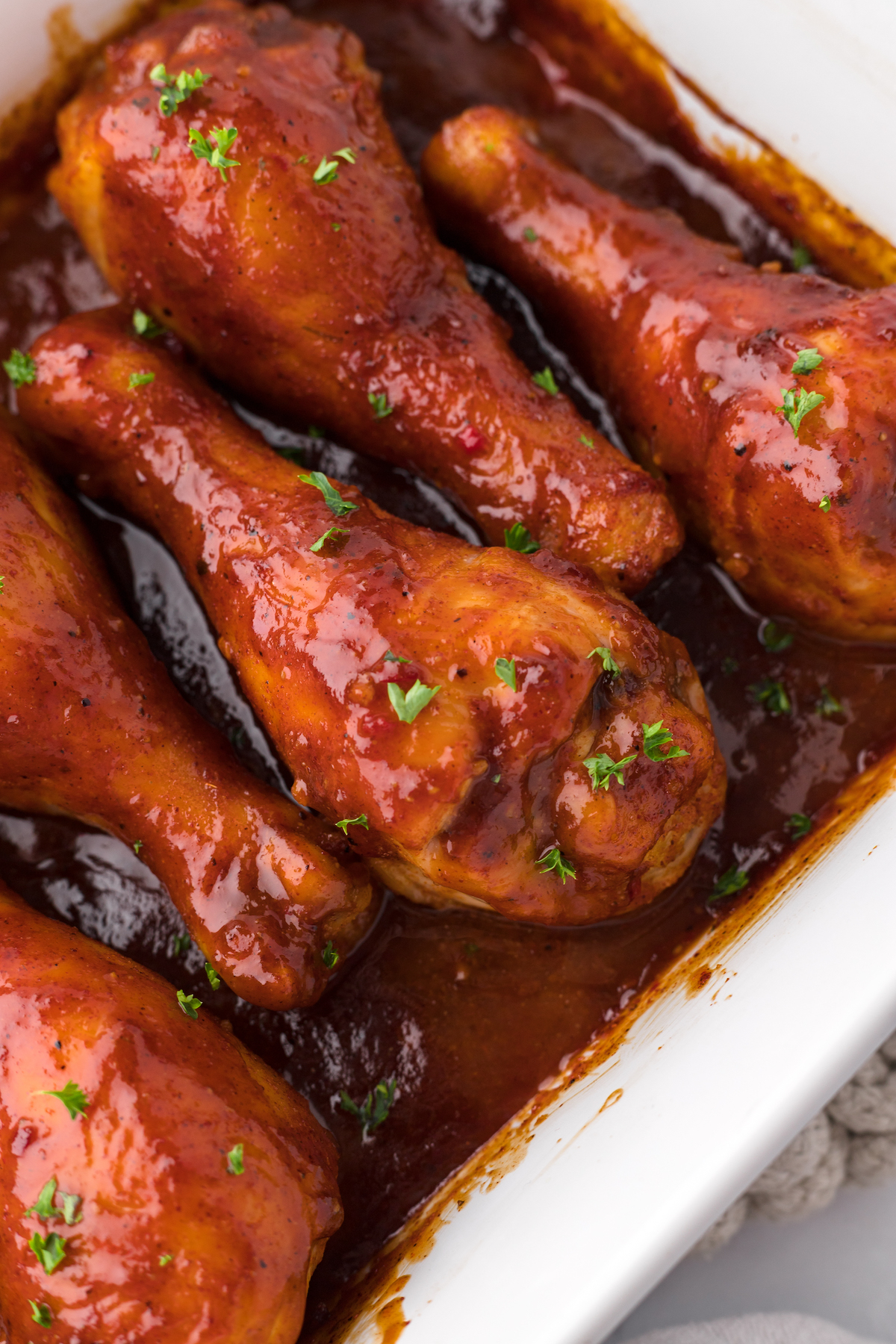 over top angled view of chicken drumsticks