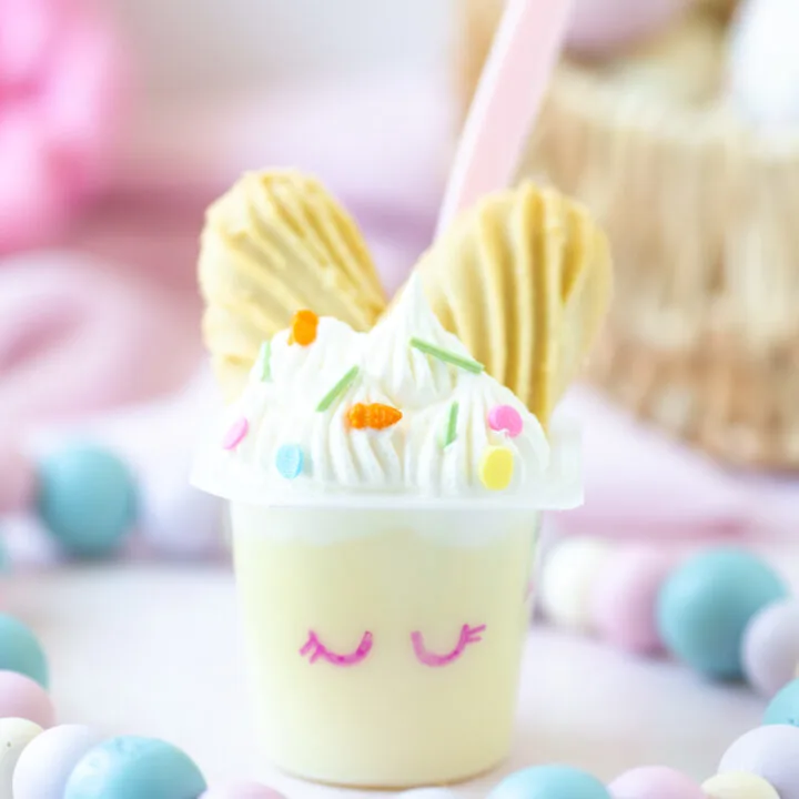 Bunny Pudding Cups - Easy Easter Craft & Treat Idea for Kids