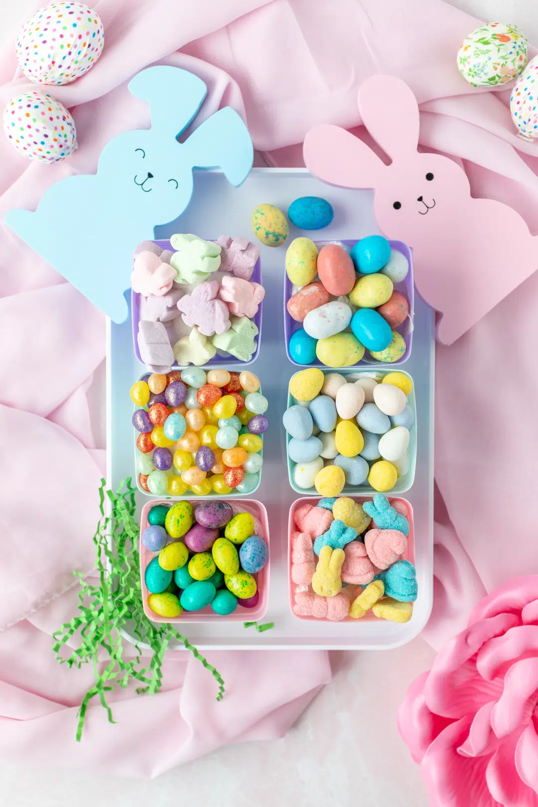 over the top easter bunny candy garden