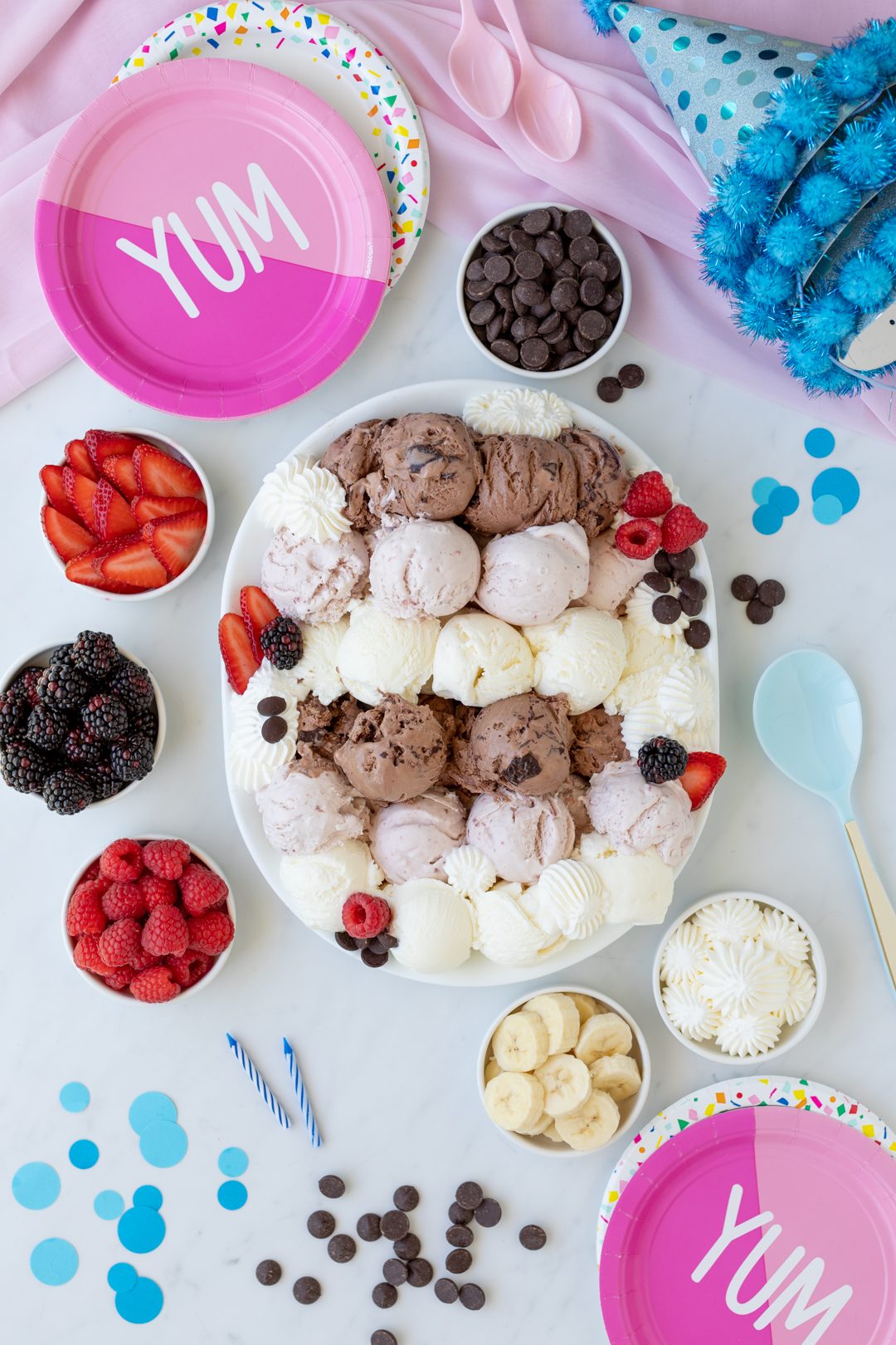 diy ice cream scoop party platter to celebrate any occasion.