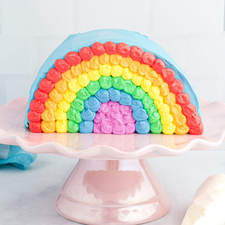 pretty funfetti rainbow cake