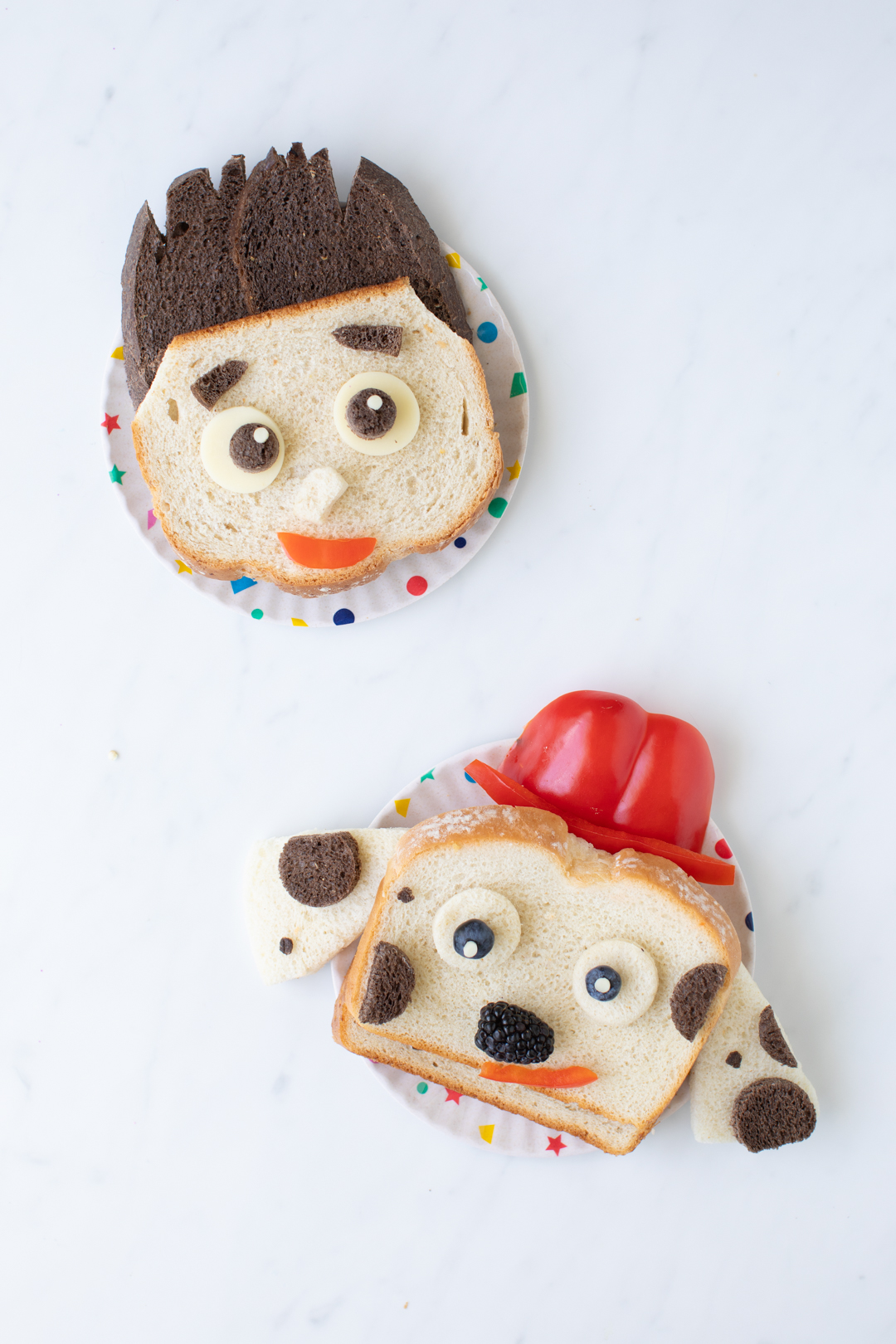 marshall and ryder sandwiches to celebrate paw patrol