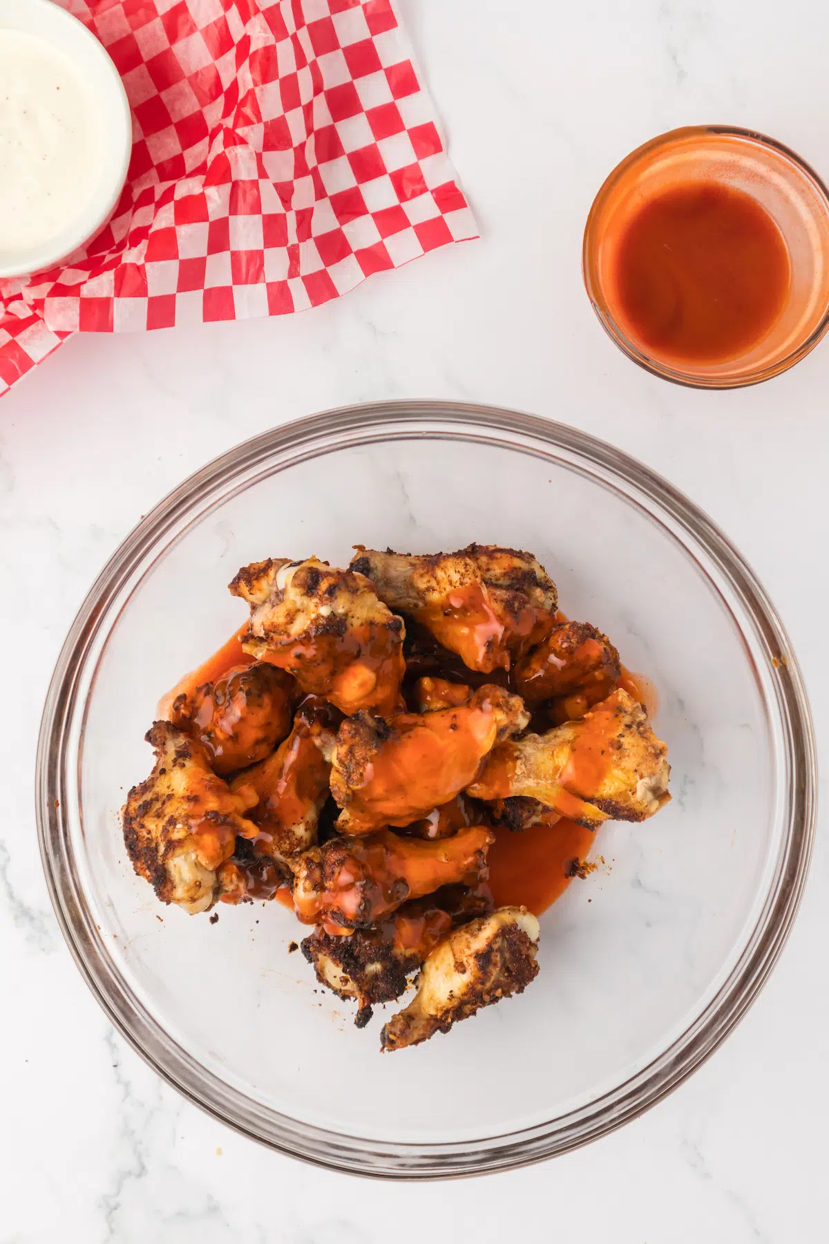 hot wings in a bowl