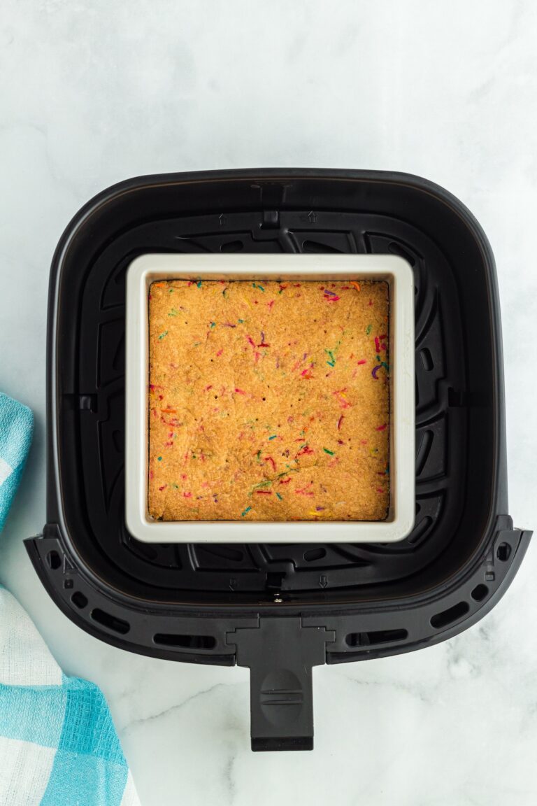 sugar cookie bars baked in a pan