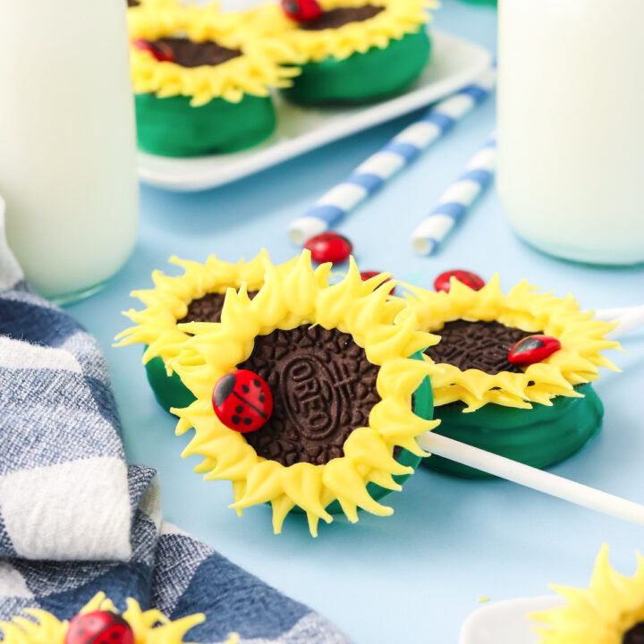 Sunflower Cookies Made with Oreos