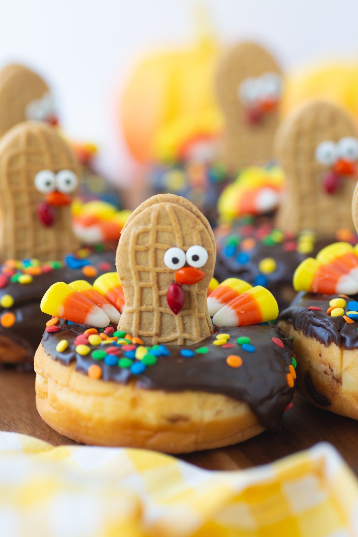 Brighten your holiday table with these cute Nutter Butter Turkey donuts