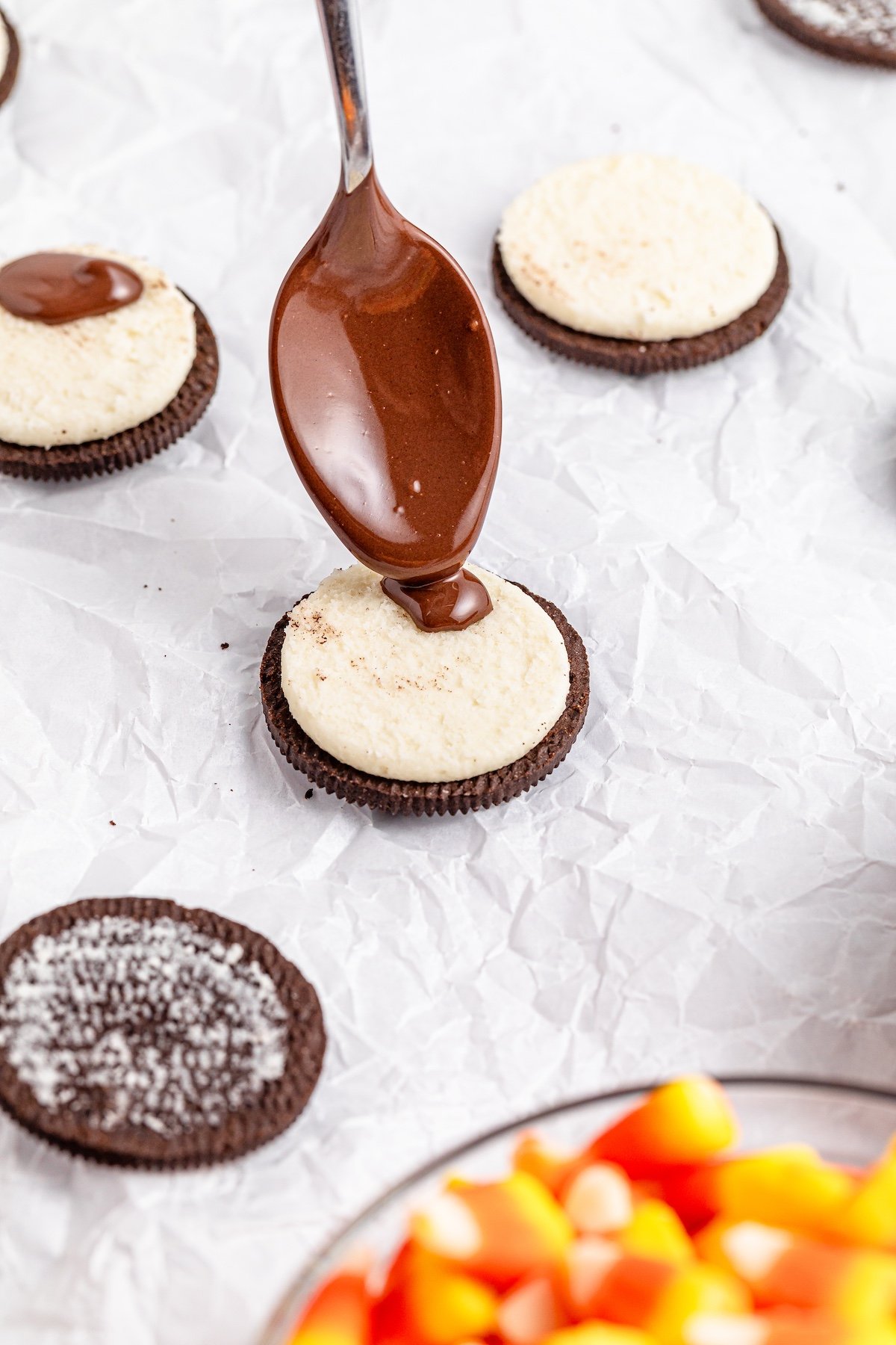 cookies with chocolate on it