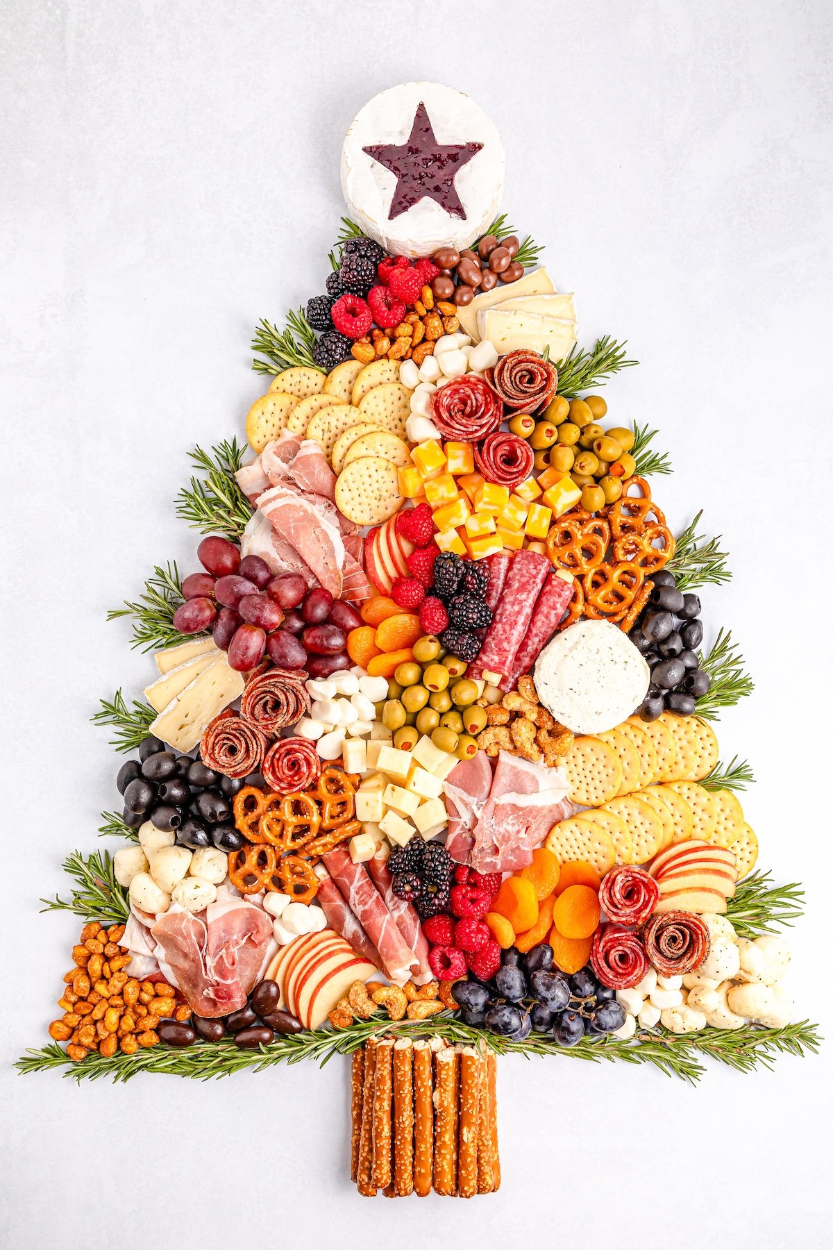 Christmas tree cheese board