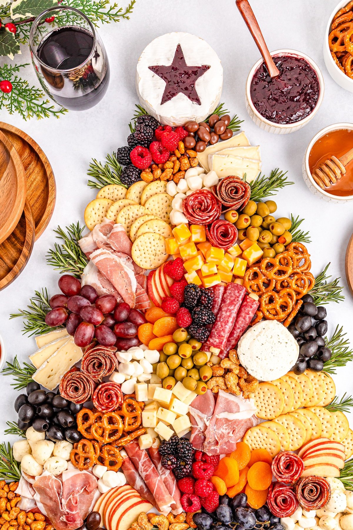 Christmas tree cheese board