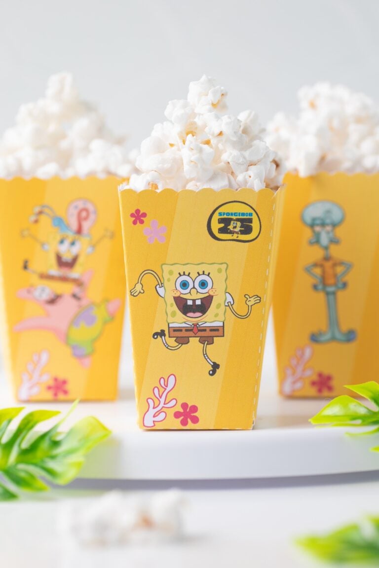 Spongebob Popcorn Boxes Printable