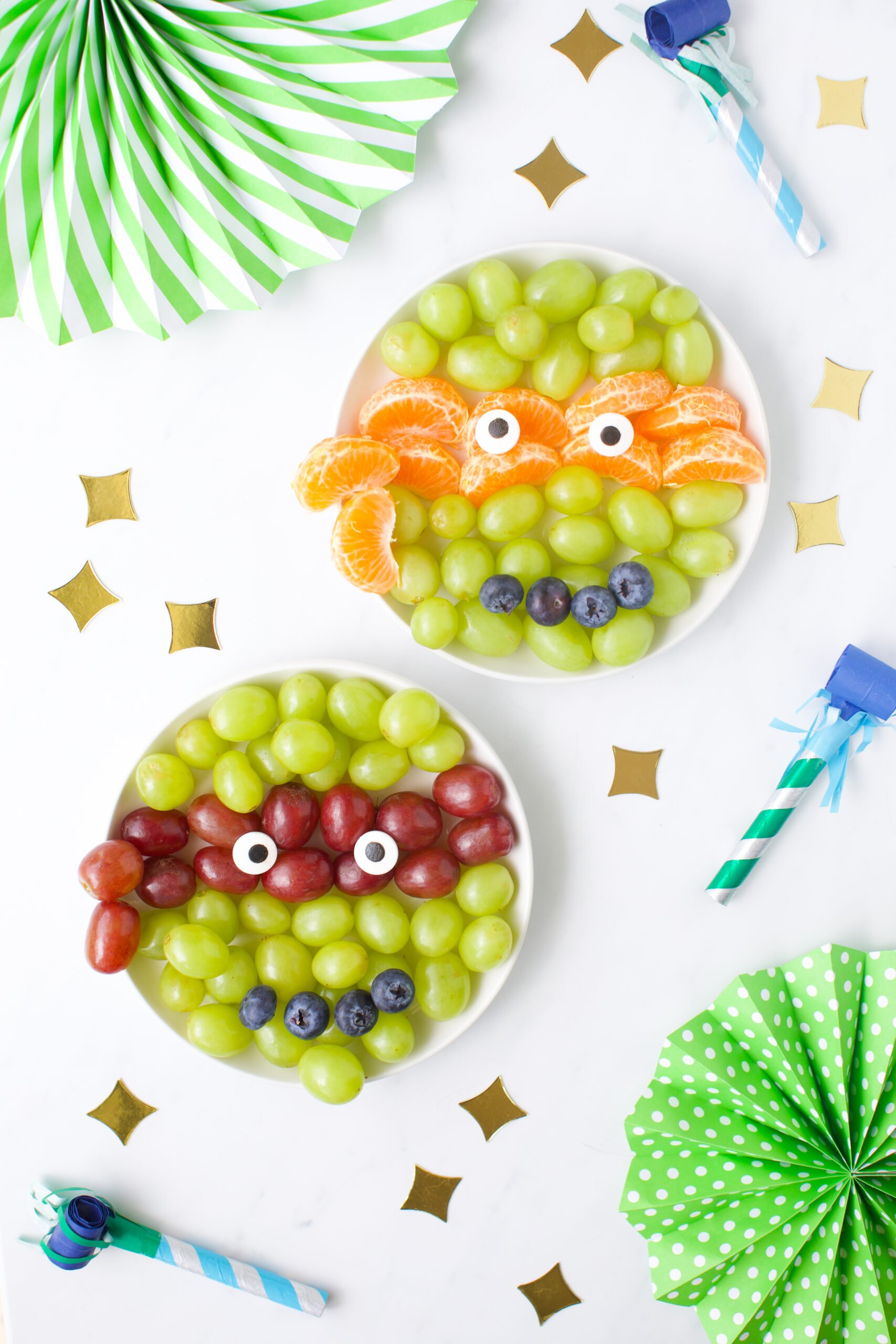 Cowabunga Fruit Plates inspired by Classic TMNT Characters 