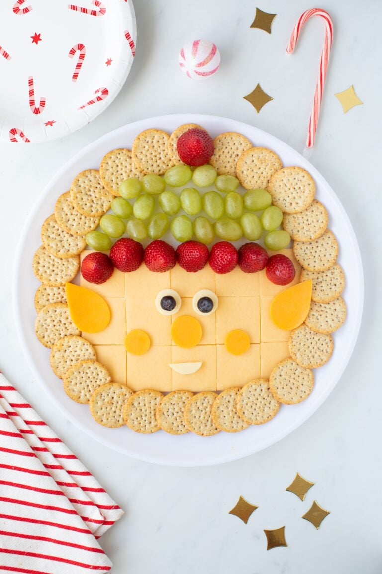 cute elf cheese tray for movie night snack