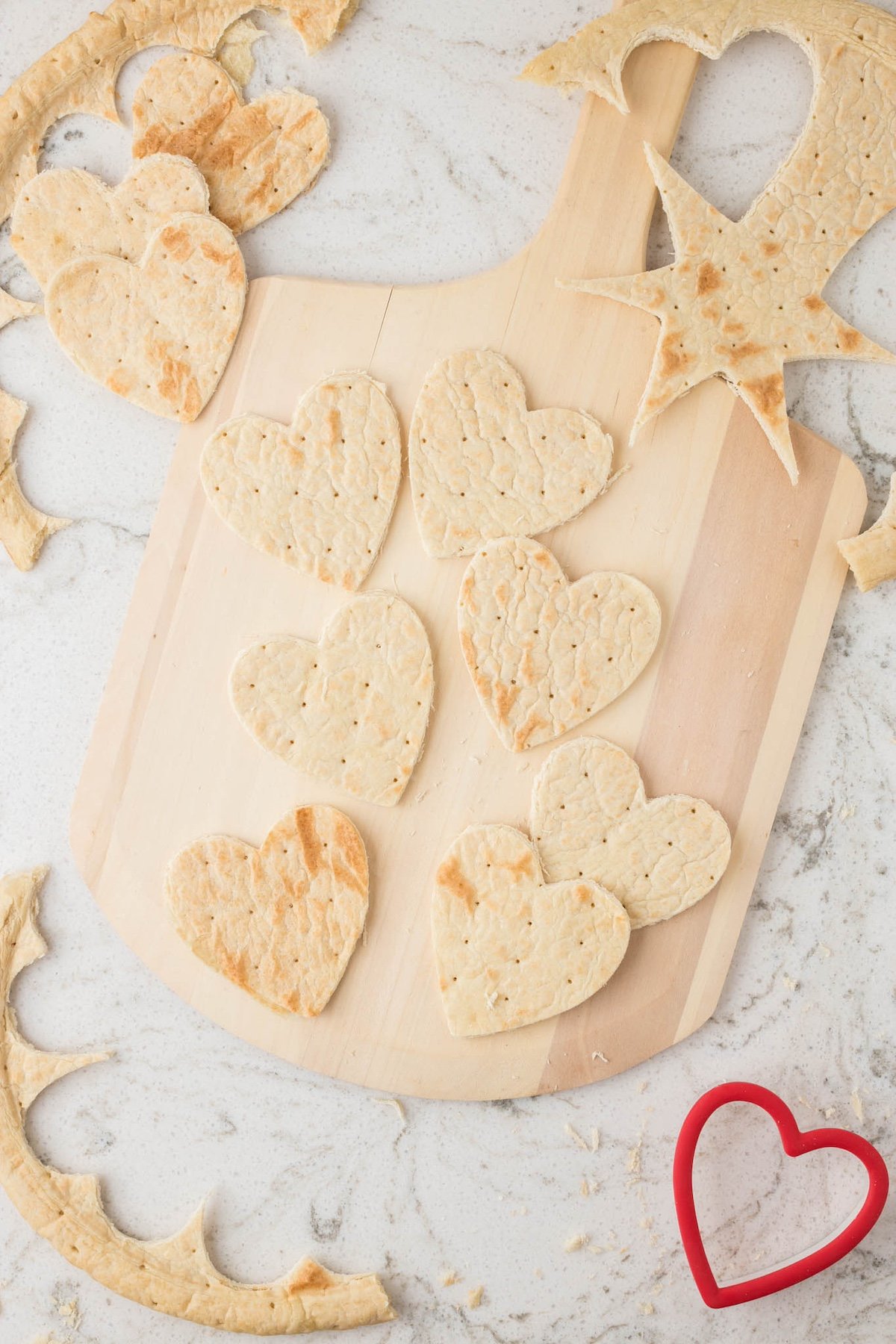 heart shapped pizza dough