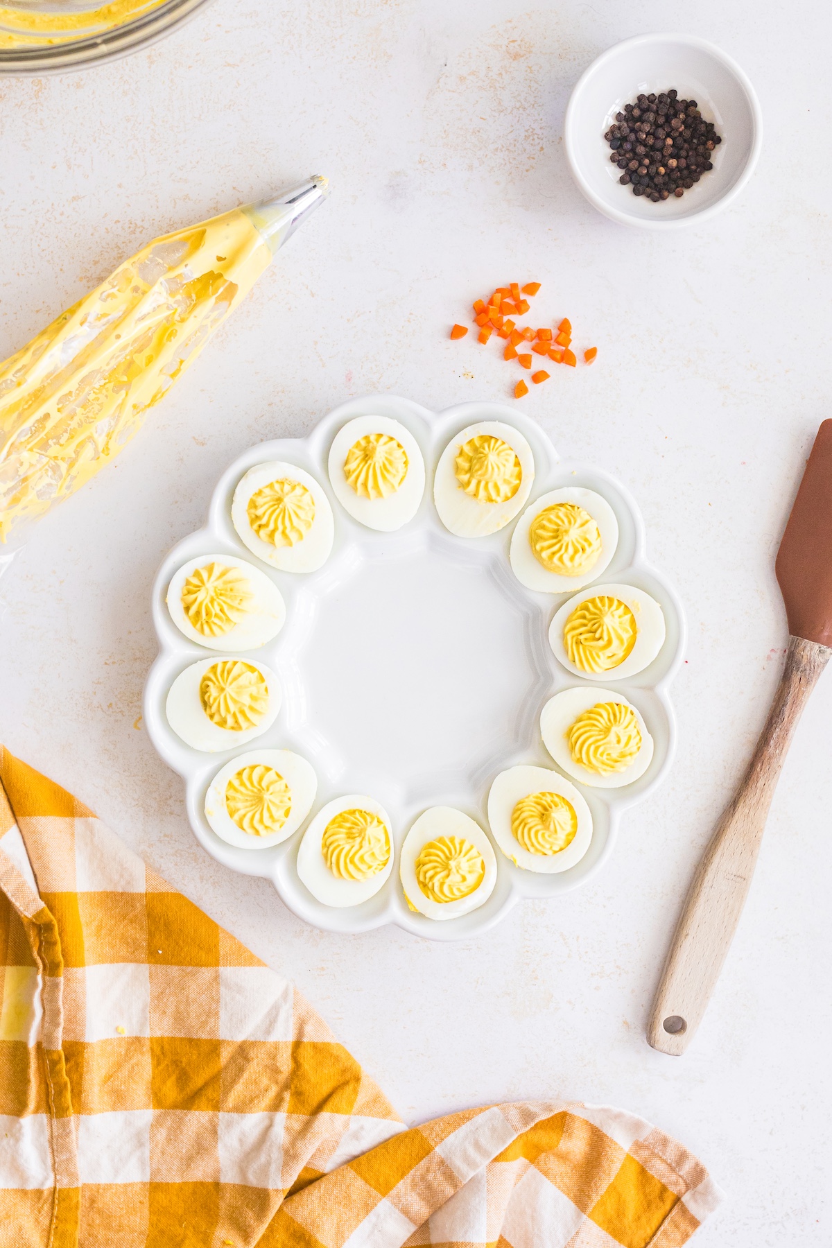 Deviled Eggs in a tray