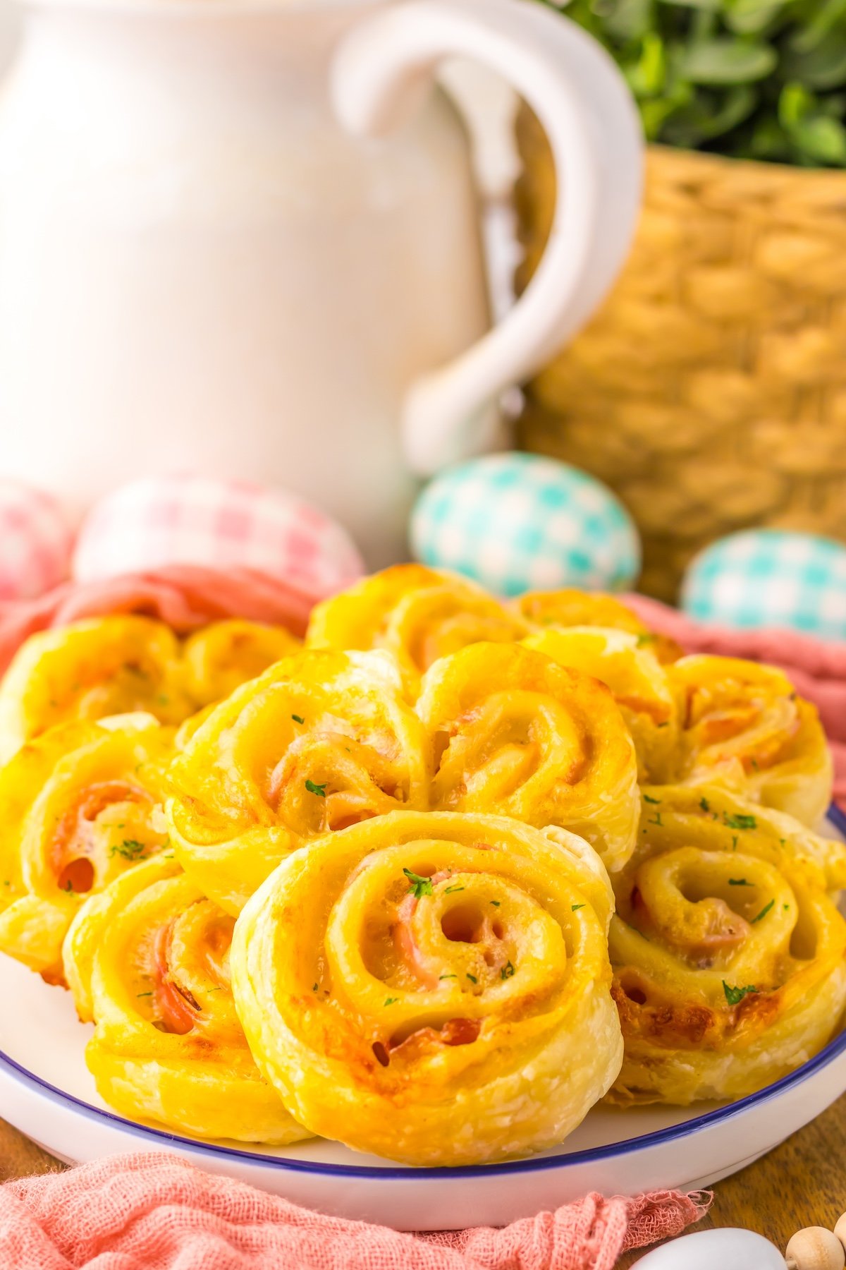 ham and cheese easter bunny  appetizer with puff pastry