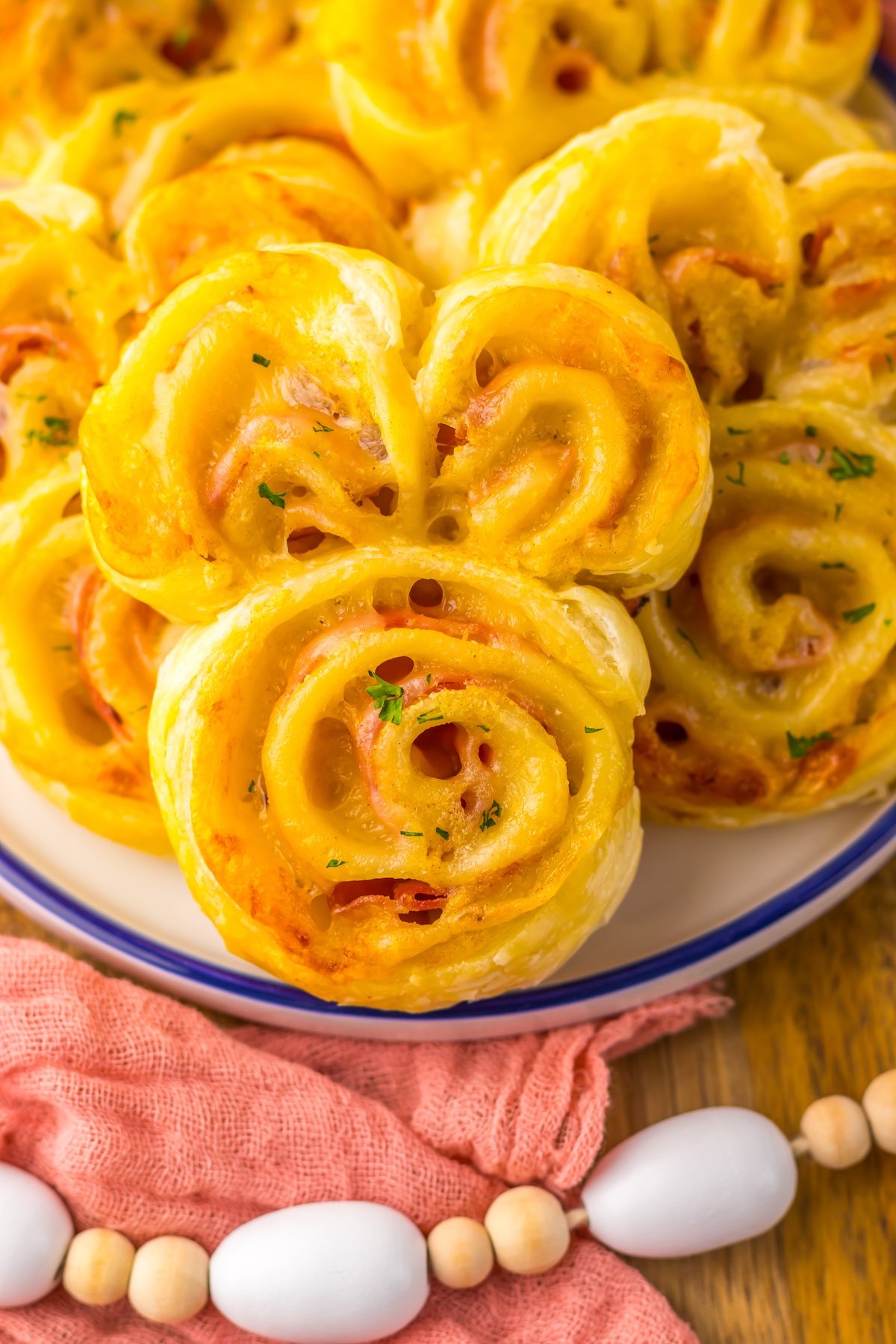 ham and cheese bunny puff pastry appetizers