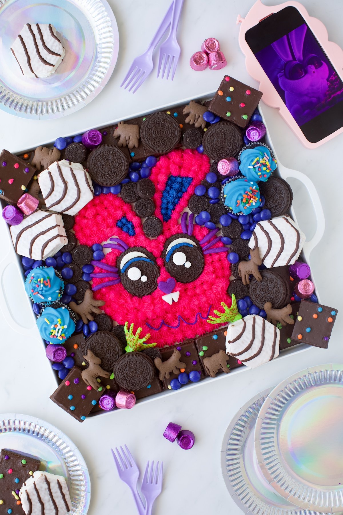 bunny frosting board, bunny zero dessert