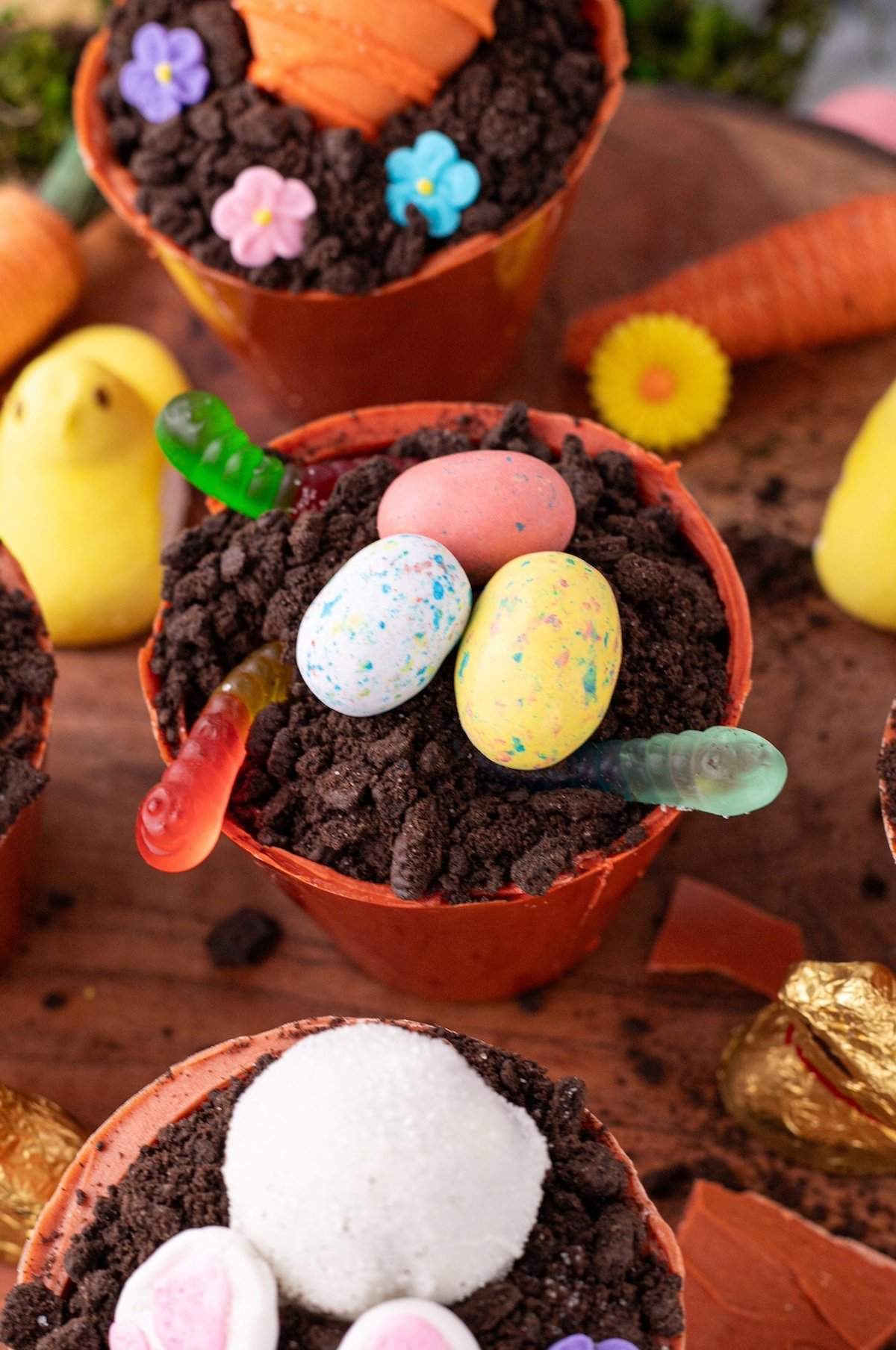 flower pot cupcakes