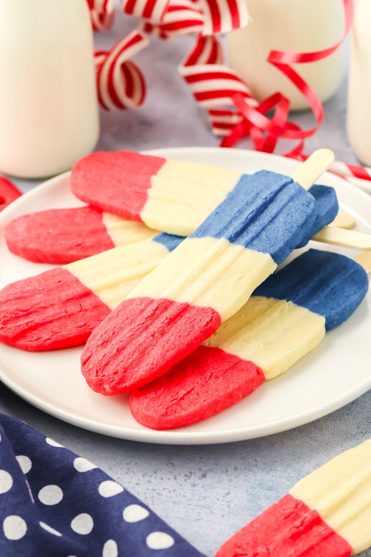 rocket cookies on a white plate