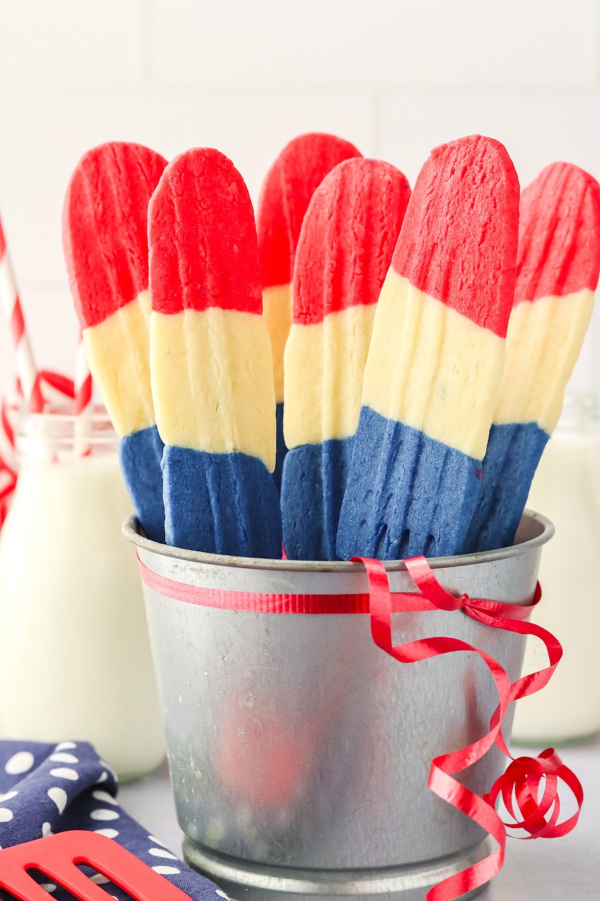 rocket cookies in a silver pot
